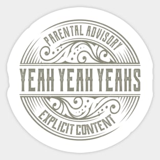 Yeah Yeah Yeahs Vintage Ornament Sticker